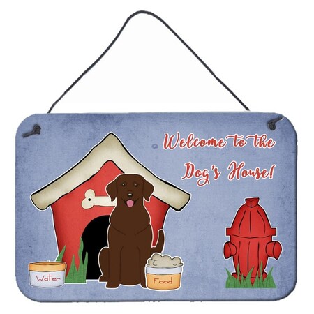 Carolines Treasures Dog House Collection Chocolate Labrador Wall or Door Hanging Prints BB2810DS812